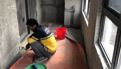 旭輝壹號(hào)院油漆階段